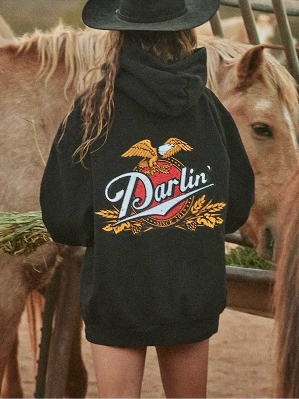 Darlin’ Black Hoodie Size Extra Large XL